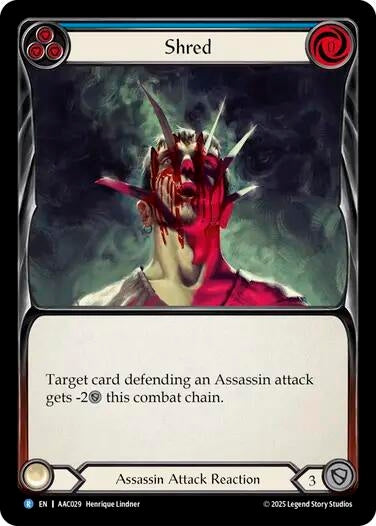 Image for Shred (Blue) (AAC029) - Flesh and Blood TCG