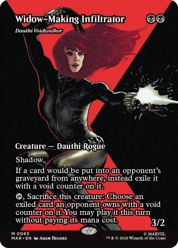 Image for Widow-Making Infiltrator - Dauthi Voidwalker (Borderless) (63) (Marvel Universe Eternal-Legal) - Magic: The Gathering