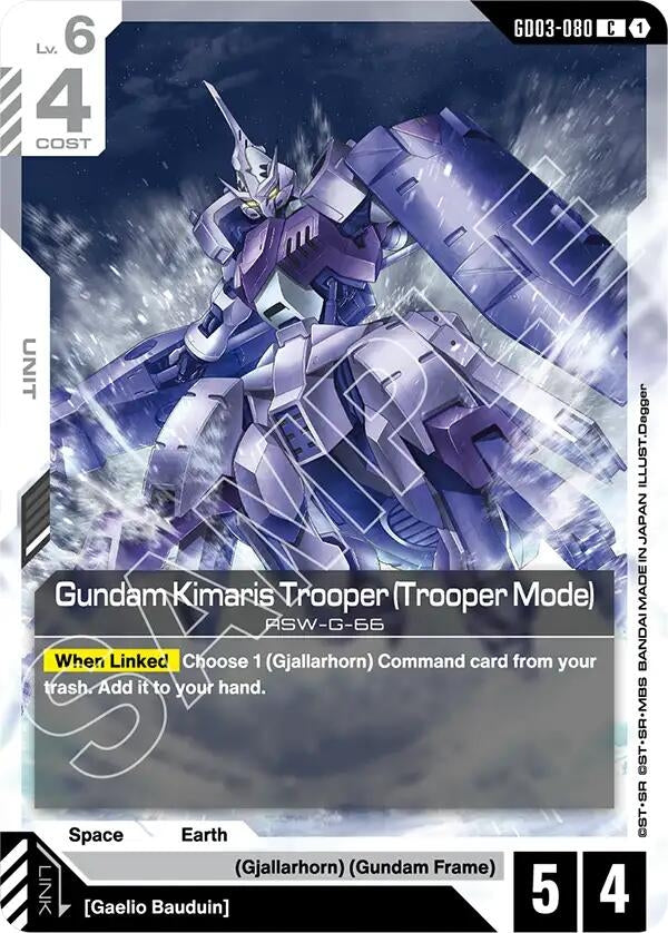 Image for Gundam Kimaris Trooper (Trooper Mode) (GD03-080) (Steel Requiem) - Gundam Card Game