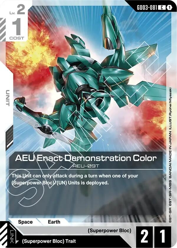 Image for AEU Enact Demonstration Color (GD03-081) (Steel Requiem) - Gundam Card Game