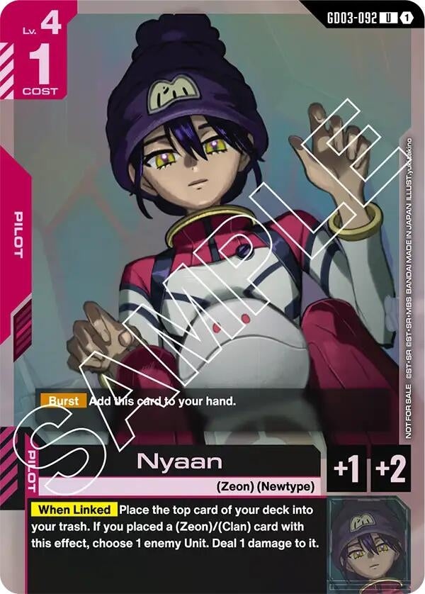Image for Nyaan (Store Tournament Participant Pack 03) (GD03-092) (Gundam Promotional Cards) - Gundam Card Game