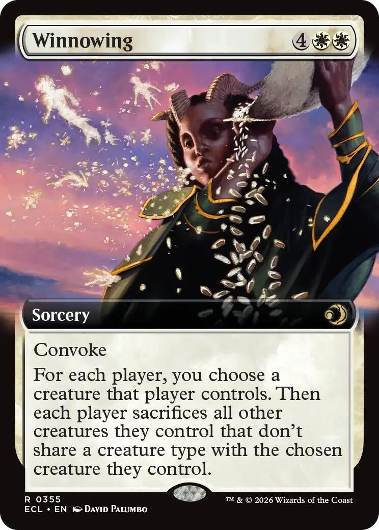 Image for Winnowing (Extended Art) (355) (Lorwyn Eclipsed) - Magic: The Gathering