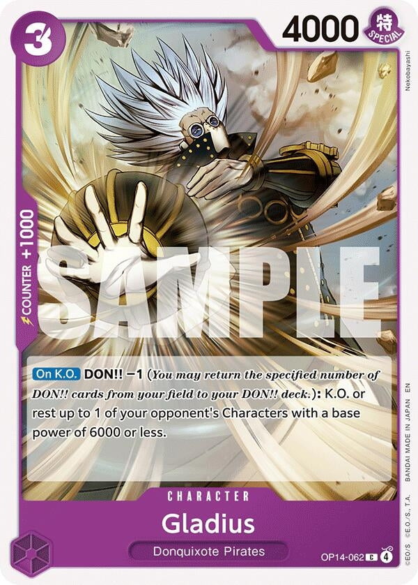 Image for Gladius (OP14-062) (The Azure Sea's Seven) - One Piece Card Game