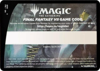 Image for FINAL FANTASY VII Game Code Card (10) (FINAL FANTASY) - Magic: The Gathering