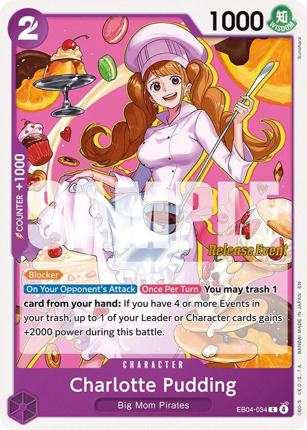 Image for Charlotte Pudding (EB04-034) (The Azure Sea's Seven Release Event Cards) - One Piece Card Game