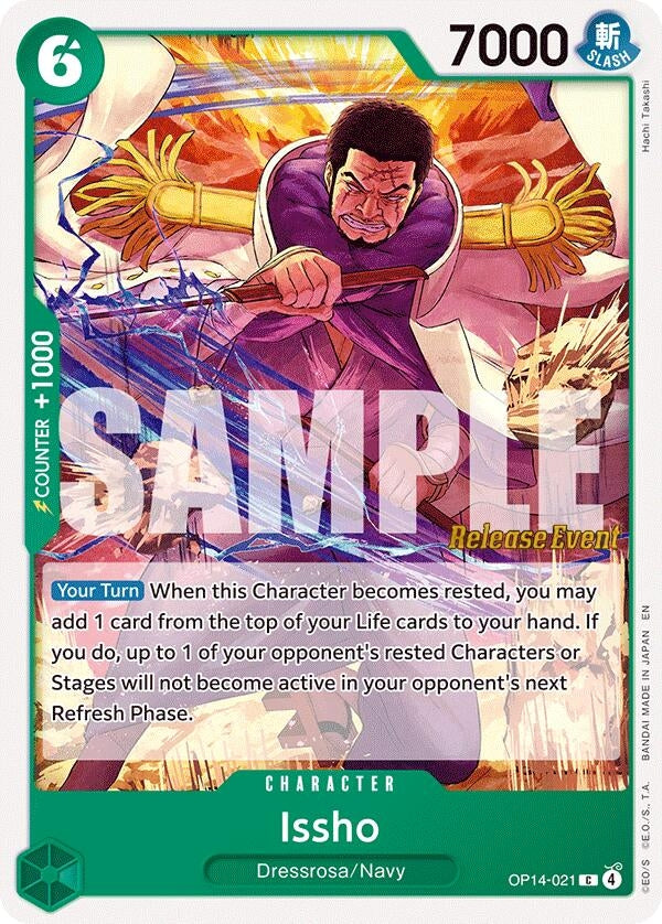 Image for Issho - OP14-021 (OP14-021) (The Azure Sea's Seven Release Event Cards) - One Piece Card Game