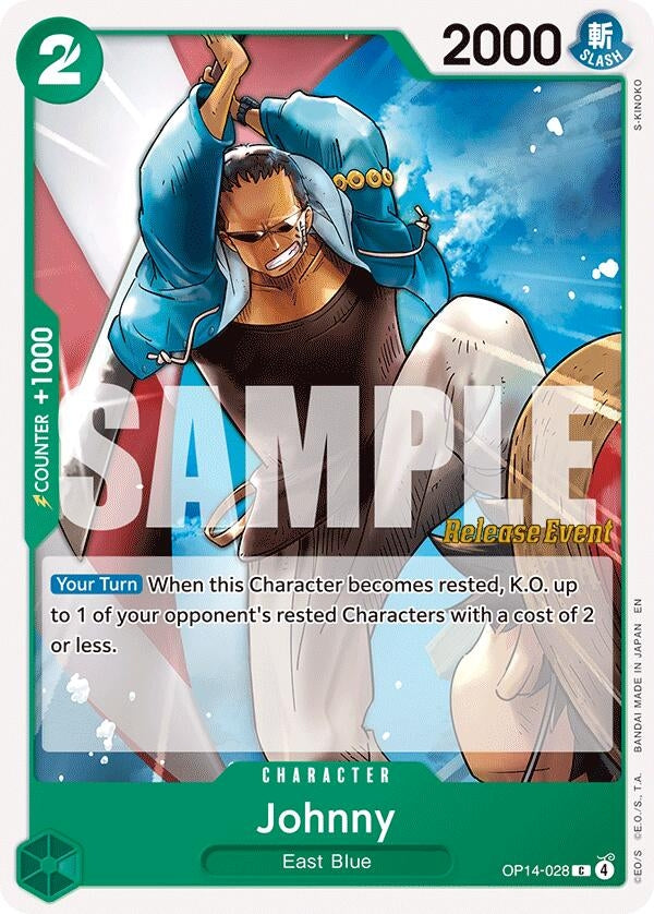 Image for Johnny (OP14-028) (The Azure Sea's Seven Release Event Cards) - One Piece Card Game