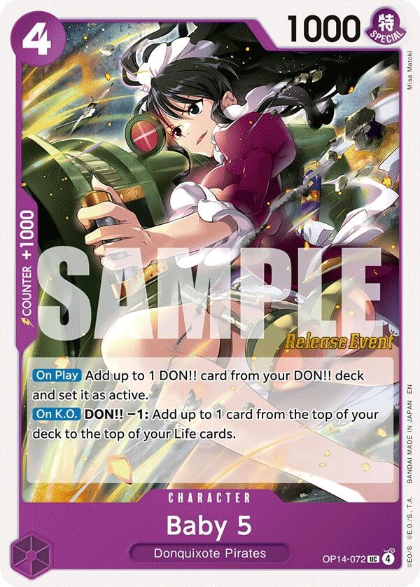 Image for Baby 5 (OP14-072) (The Azure Sea's Seven Release Event Cards) - One Piece Card Game