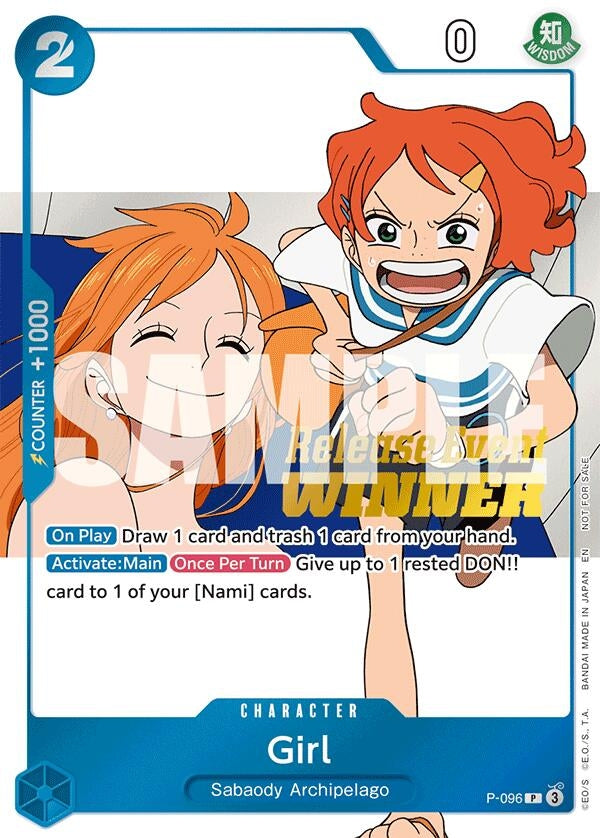 Image for Girl (OP14 Release Event Winner) (P-096) (One Piece Promotion Cards) - One Piece Card Game