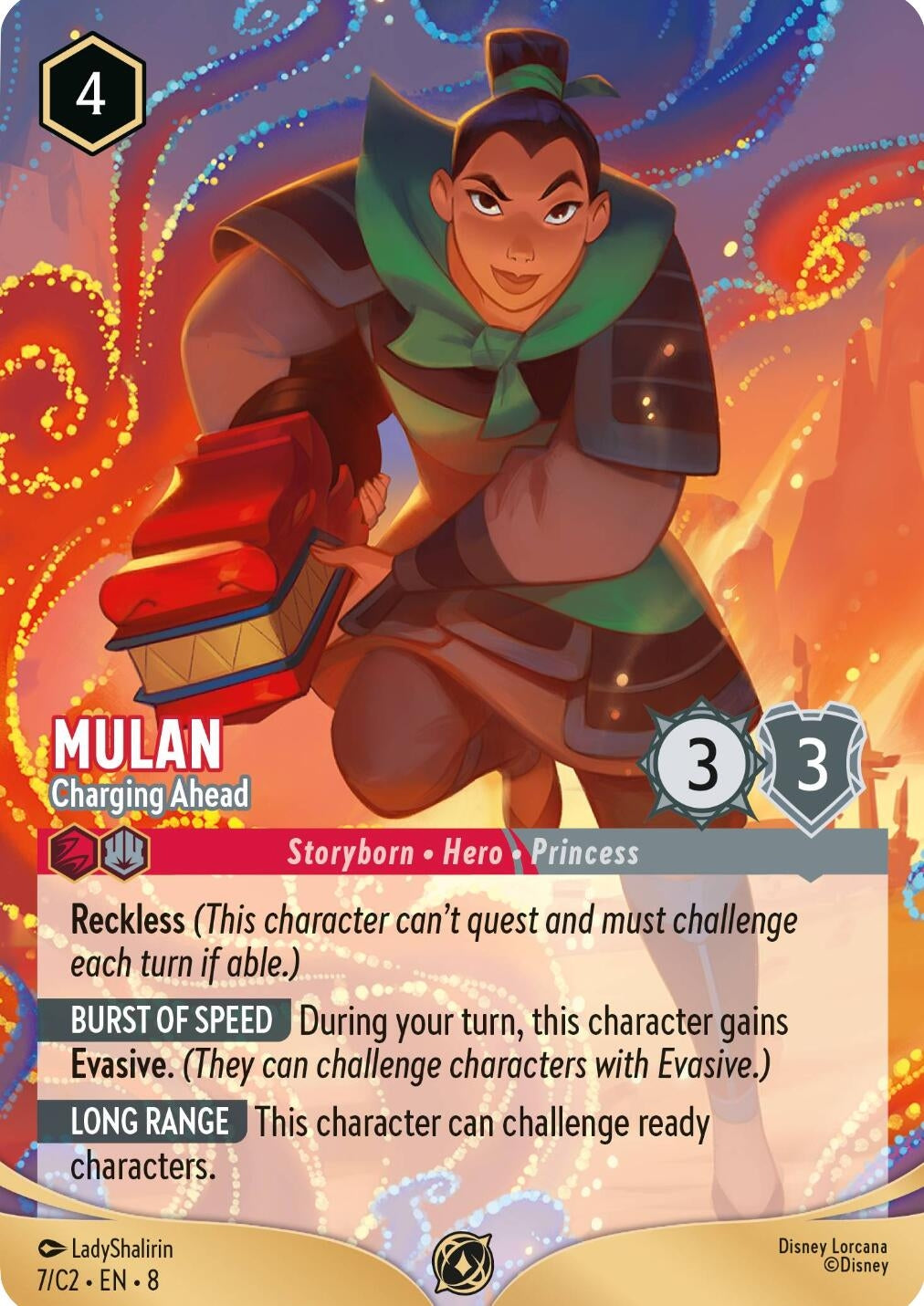 Image for Mulan - Charging Ahead (7) (Disney Lorcana Promo Cards) - Disney Lorcana