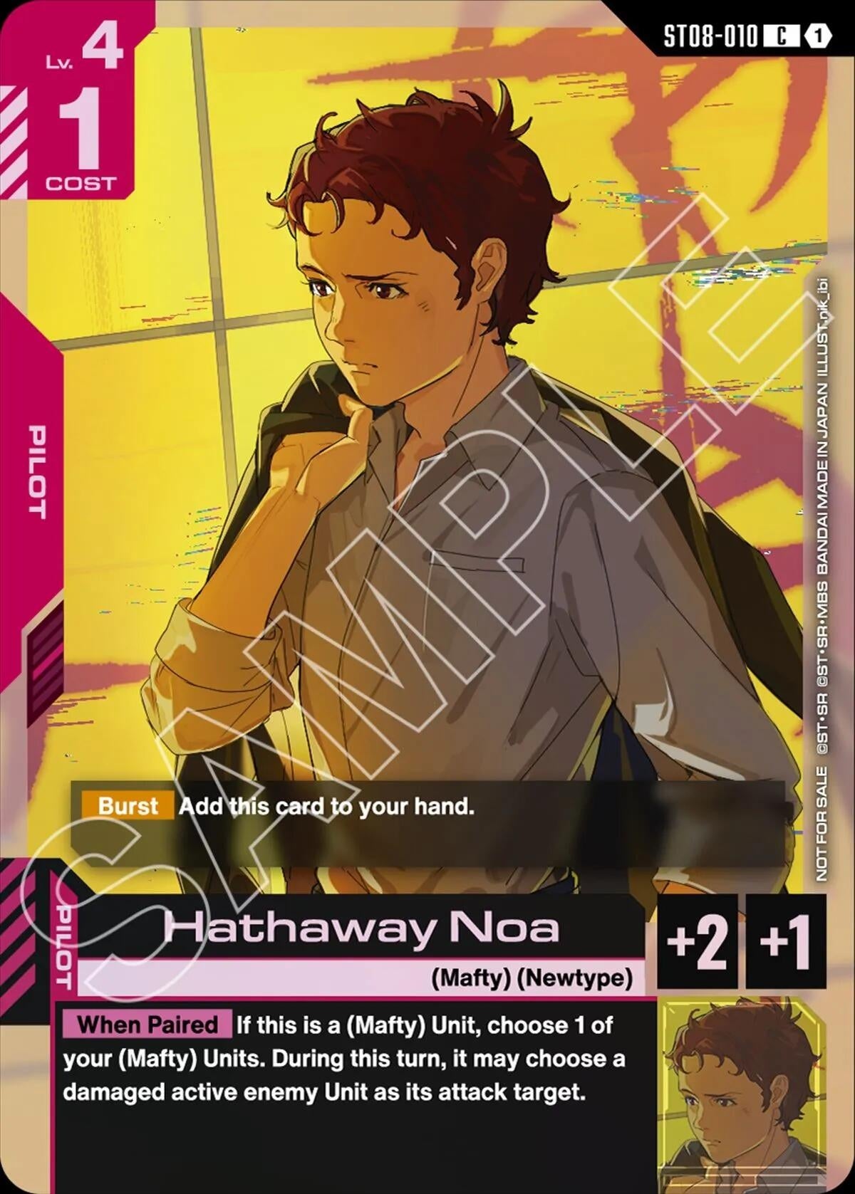 Image for Hathaway Noa (ST08 Release Event) (ST08-010) (Gundam Promotional Cards) - Gundam Card Game