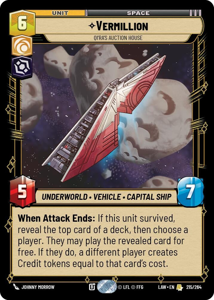 Image for Vermillion - Qi'Ra's Auction House (215/264) (A Lawless Time) - Star Wars: Unlimited