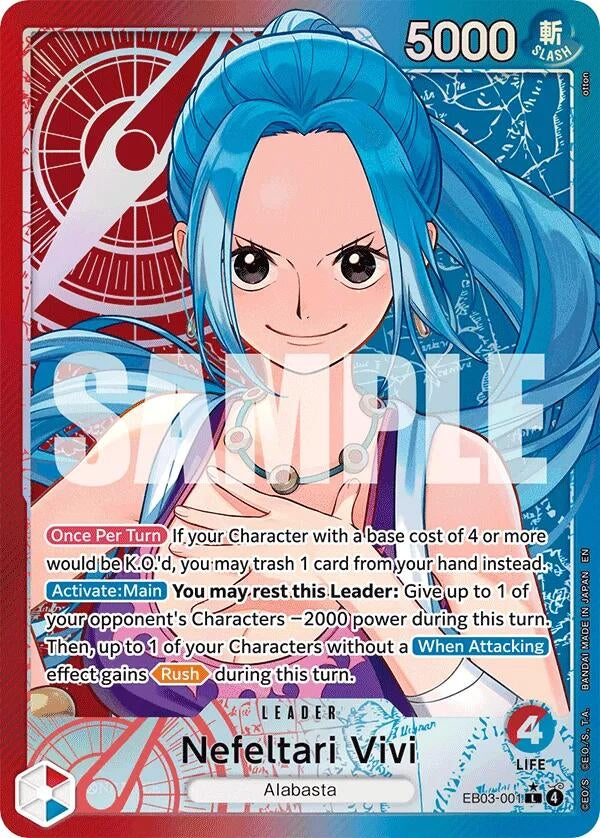 Image for Nefeltari Vivi (001) (Alternate Art) (EB03-001) (Extra Booster: One Piece Heroines Edition) - One Piece Card Game