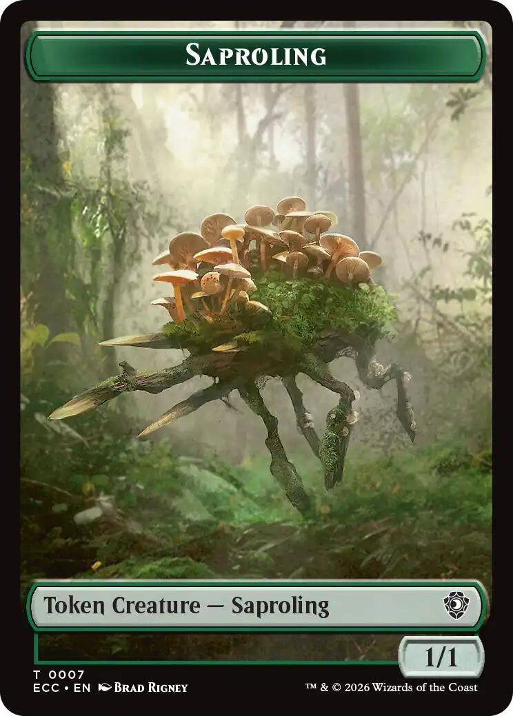 Image for Saproling // Scarecrow Double-Sided Token (7 // 11) (Lorwyn Eclipsed) - Magic: The Gathering