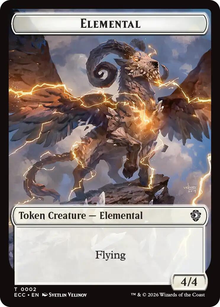 Image for Elemental (0002) // Elemental (0009) Double-Sided Token (2 // 9) (Lorwyn Eclipsed) - Magic: The Gathering