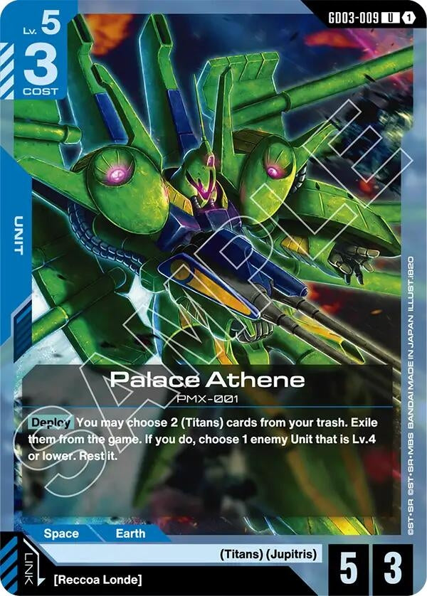 Image for Palace Athene (GD03-009) (Steel Requiem) - Gundam Card Game
