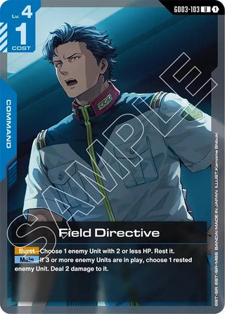 Image for Field Directive (GD03-103) (Steel Requiem) - Gundam Card Game