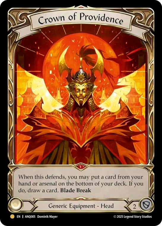 Image for Crown of Providence (ANQ005) (Compendium of Rathe - Antiquity Pack) - Flesh and Blood TCG