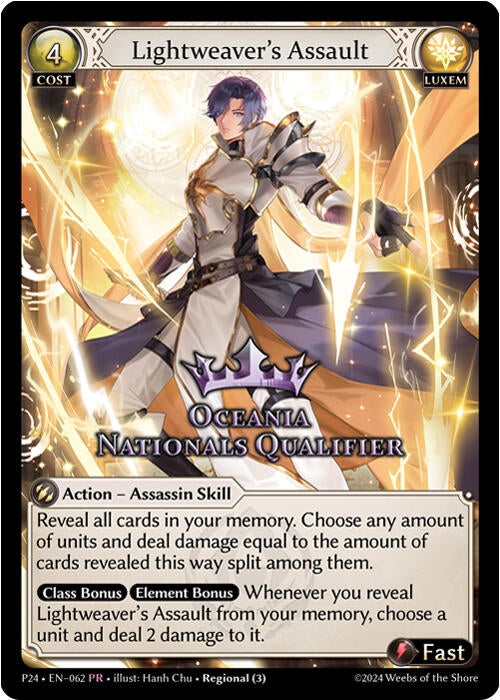 Image for Lightweaver's Assault (Oceania Nationals Qualifier) (062) (Promotional Cards) - Grand Archive TCG