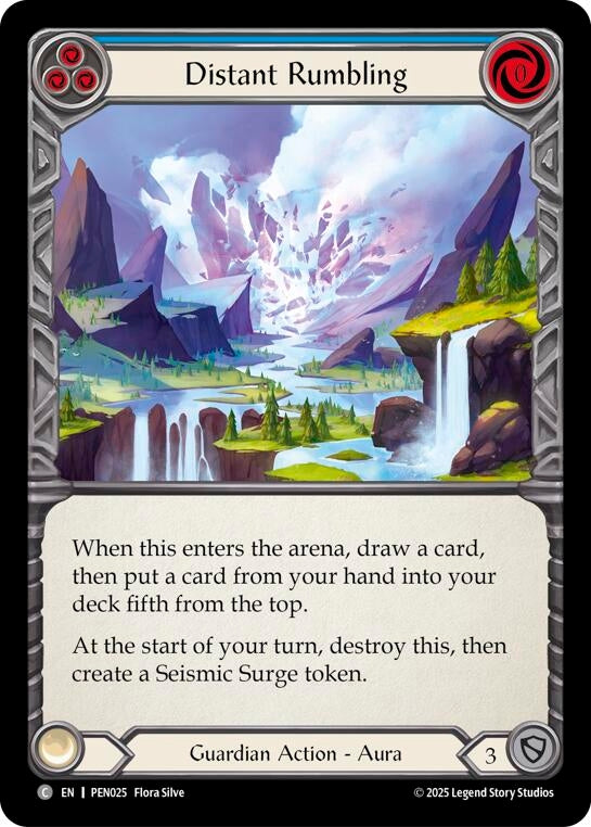 Image for Distant Rumbling (Blue) (PEN025) (Compendium of Rathe) - Flesh and Blood TCG