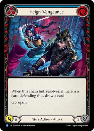 Image for Feign Vengeance (Blue) (PEN036) (Compendium of Rathe) - Flesh and Blood TCG