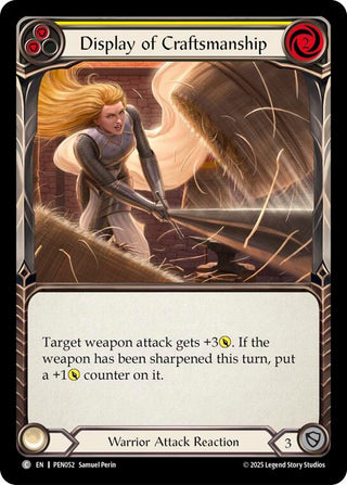 Image for Display Of Craftsmanship (Yellow) (PEN052) (Compendium of Rathe) - Flesh and Blood TCG