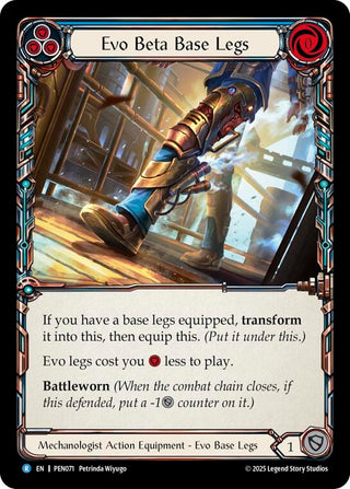 Image for Evo Beta Base Legs (Blue) (PEN071) (Compendium of Rathe) - Flesh and Blood TCG
