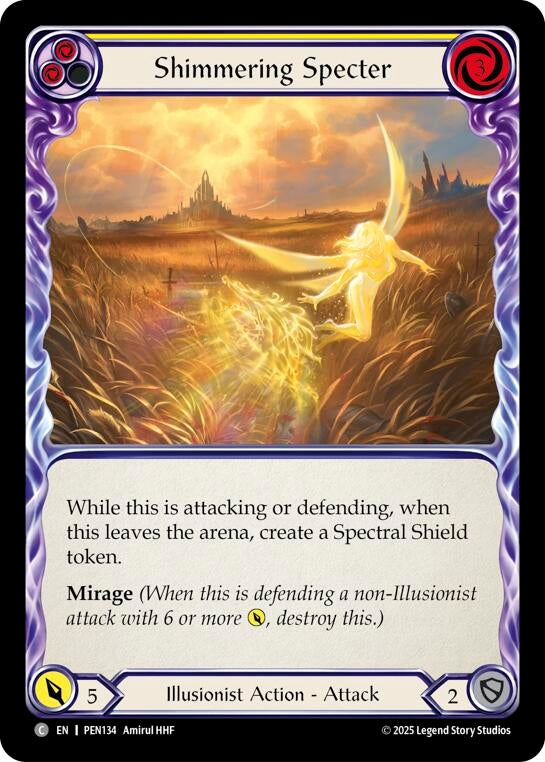 Image for Shimmering Specter (Yellow) (PEN134) (Compendium of Rathe) - Flesh and Blood TCG