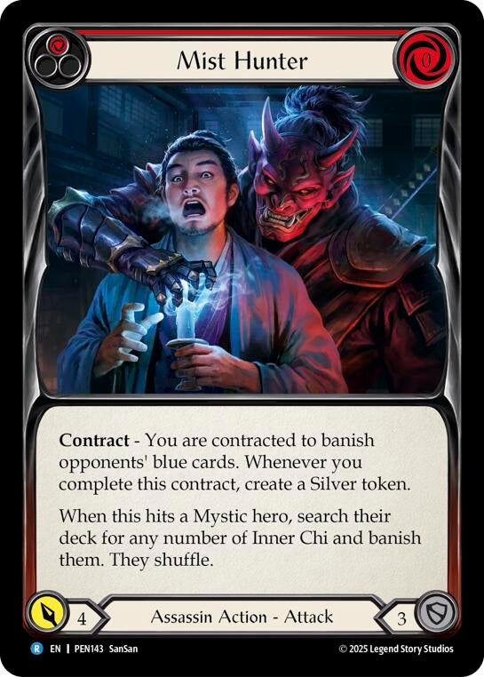 Image for Mist Hunter (Red) (PEN143) (Compendium of Rathe) - Flesh and Blood TCG