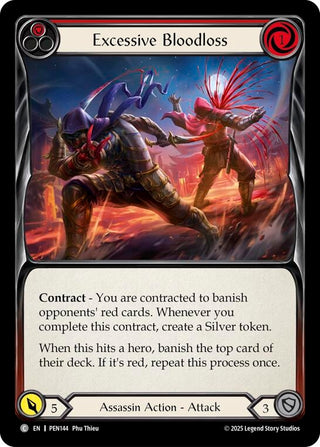 Image for Excessive Bloodloss (Red) (PEN144) (Compendium of Rathe) - Flesh and Blood TCG