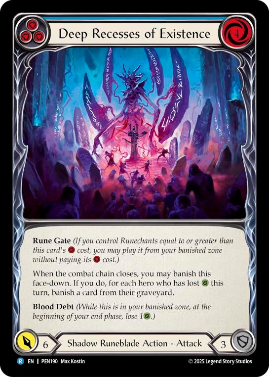 Image for Deep Recesses Of Existence (Blue) (PEN190) (Compendium of Rathe) - Flesh and Blood TCG