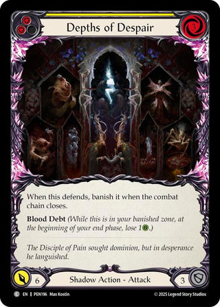 Image for Depths Of Despair (Yellow) (PEN196) (Compendium of Rathe) - Flesh and Blood TCG