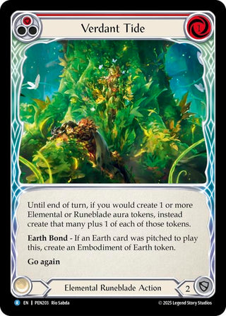 Image for Verdant Tide (Red) (PEN203) (Compendium of Rathe) - Flesh and Blood TCG