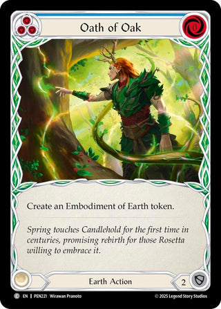 Image for Oath Of Oak (Blue) (PEN221) (Compendium of Rathe) - Flesh and Blood TCG
