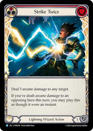 Image for Strike Twice (Red) (PEN238) (Compendium of Rathe) - Flesh and Blood TCG