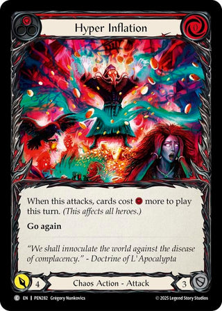 Image for Hyper Inflation (Red) (PEN282) (Compendium of Rathe) - Flesh and Blood TCG