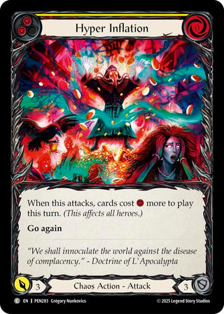 Image for Hyper Inflation (Yellow) (PEN283) (Compendium of Rathe) - Flesh and Blood TCG