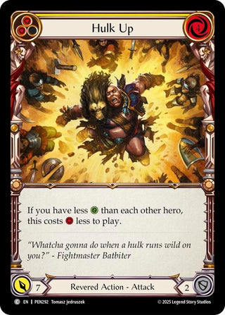 Image for Hulk Up (Yellow) (PEN292) (Compendium of Rathe) - Flesh and Blood TCG