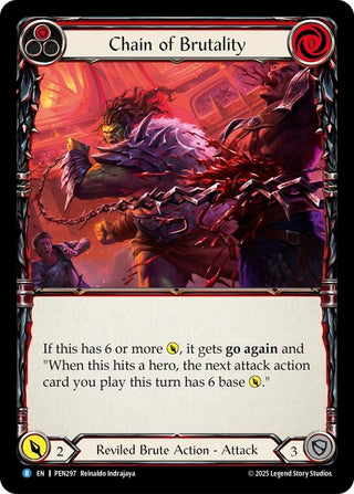 Image for Chain of Brutality (Red) (PEN297) (Compendium of Rathe) - Flesh and Blood TCG