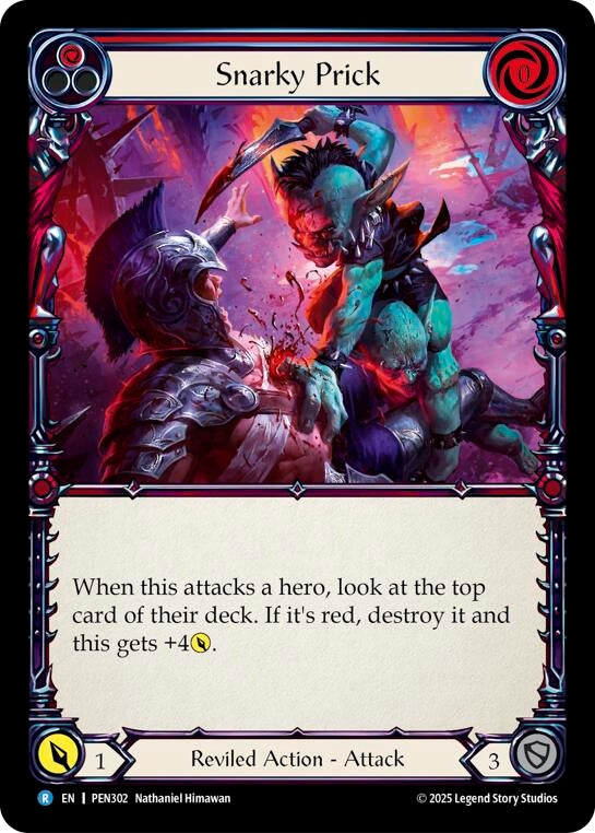 Image for Snarky Prick (Red) (PEN302) (Compendium of Rathe) - Flesh and Blood TCG