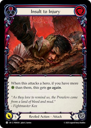 Image for Insult To Injury (Red) (PEN303) (Compendium of Rathe) - Flesh and Blood TCG