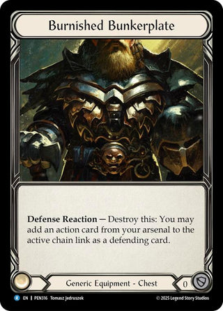 Image for Burnished Bunkerplate (PEN316) (Compendium of Rathe) - Flesh and Blood TCG