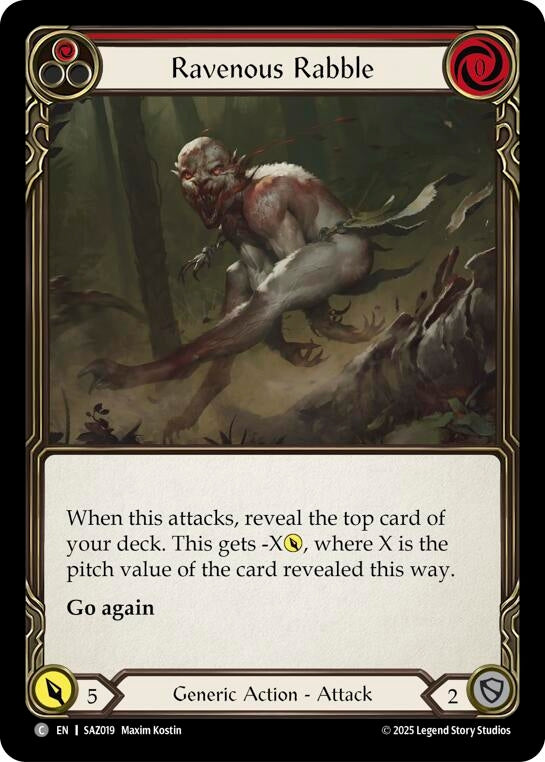 Image for Ravenous Rabble (SAZ019) (Silver Age Chapter 2) - Flesh and Blood TCG