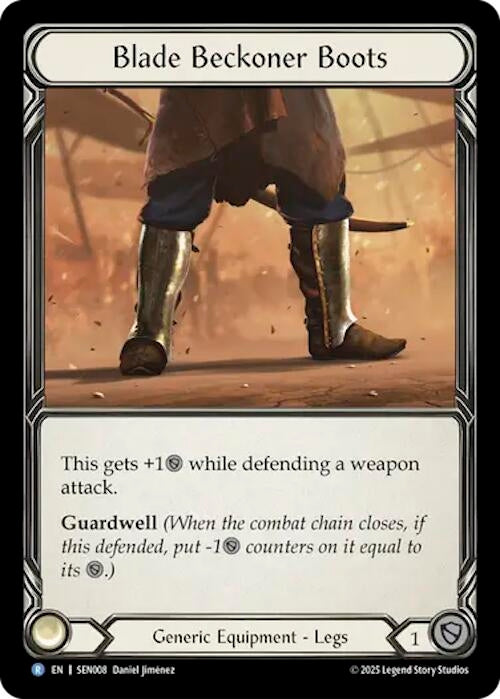 Image for Blade Beckoner Boots (SEN008) (SEN008) (Silver Age Chapter 2) - Flesh and Blood TCG