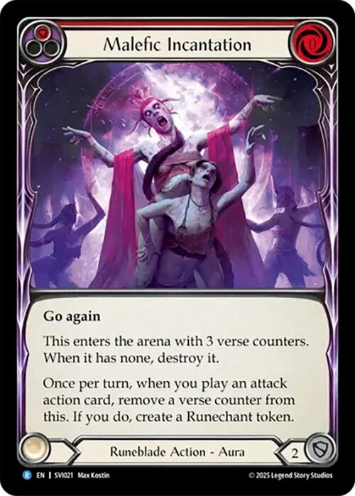 Image for Malefic Incantation (Red) (SVI021) (Silver Age Chapter 1) - Flesh and Blood TCG