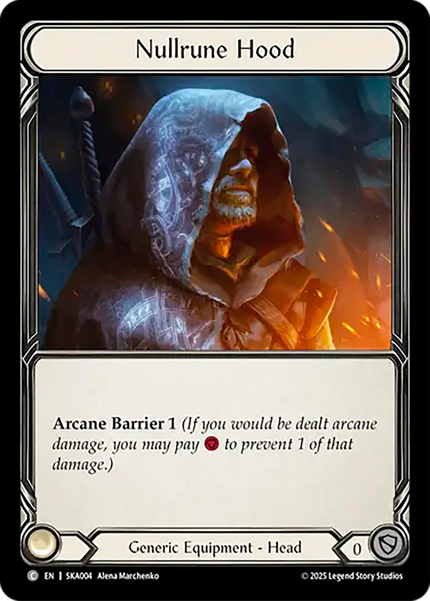Image for Nullrune Hood (SKA004) (SKA004) (Silver Age Chapter 1) - Flesh and Blood TCG