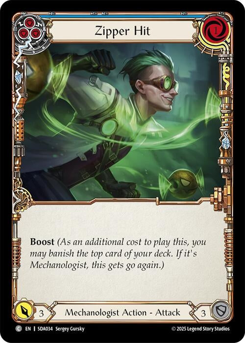 Image for Zipper Hit (Blue) (SDA034) (Silver Age Chapter 1) - Flesh and Blood TCG