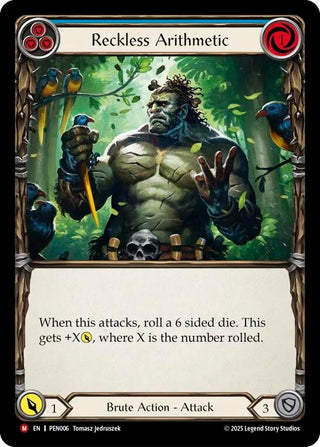 Image for Reckless Arithmetic (Blue) (PEN006) (Compendium of Rathe) - Flesh and Blood TCG