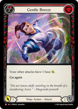 Image for Gentle Breeze (Red) (PEN034) (Compendium of Rathe) - Flesh and Blood TCG