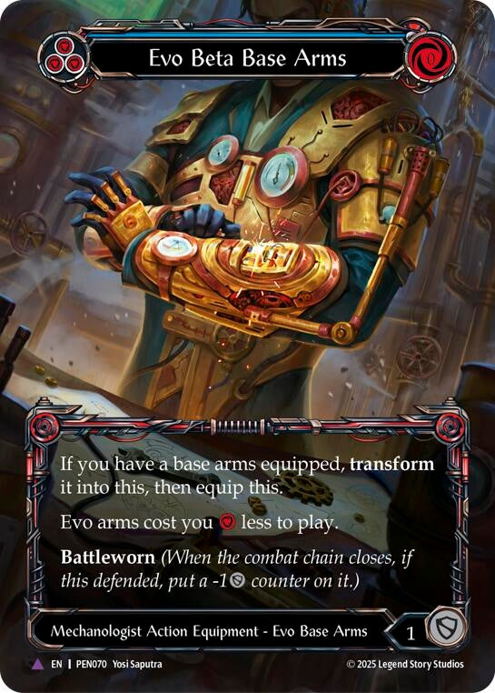 Image for Evo Beta Base Arms (Blue) (Marvel) (PEN070) (Compendium of Rathe) - Flesh and Blood TCG